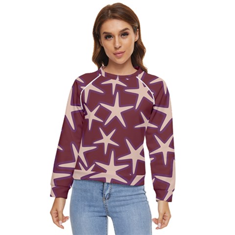 Stars Women s Long Sleeve Raglan T-shirt by ByThiagoDantas