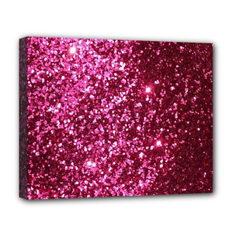 Pink Glitter Deluxe Canvas 20  X 16  (stretched) by Amaryn4rt