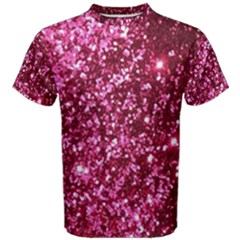 Pink Glitter Men s Cotton T-shirt by Amaryn4rt