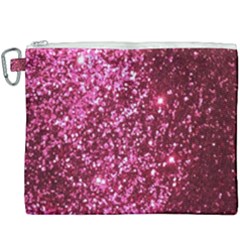 Pink Glitter Canvas Cosmetic Bag (xxxl)