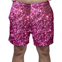 Pink Glitter Men s Shorts by Amaryn4rt