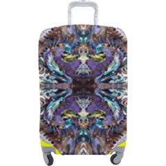  Violet Symmetry Luggage Cover (large) by kaleidomarblingart