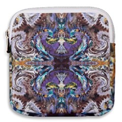  Violet Symmetry Mini Square Pouch by kaleidomarblingart