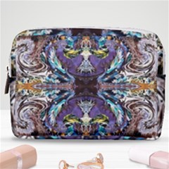  Violet Symmetry Make Up Pouch (medium) by kaleidomarblingart