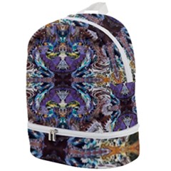  Violet Symmetry Zip Bottom Backpack by kaleidomarblingart