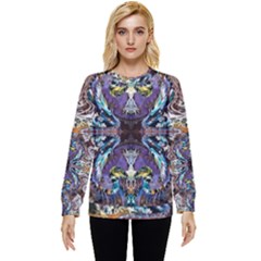  Violet Symmetry Hidden Pocket Sweatshirt by kaleidomarblingart