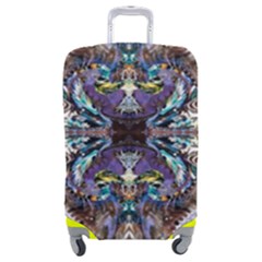  Violet Symmetry Luggage Cover (medium) by kaleidomarblingart