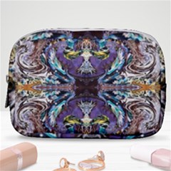  Violet Symmetry Make Up Pouch (small) by kaleidomarblingart