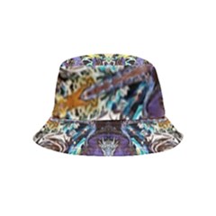  Violet Symmetry Bucket Hat (kids) by kaleidomarblingart