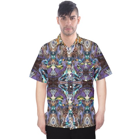  Violet Symmetry Men s Hawaii Shirt by kaleidomarblingart