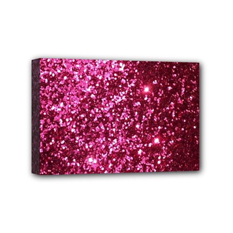 Pink Glitter Mini Canvas 6  X 4  (stretched) by Amaryn4rt