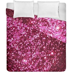 Pink Glitter Duvet Cover Double Side (california King Size) by Amaryn4rt