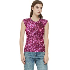 Pink Glitter Women s Raglan Cap Sleeve T-shirt by Amaryn4rt