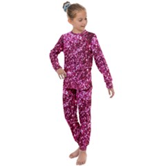 Pink Glitter Kids  Long Sleeve Set  by Amaryn4rt