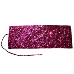 Pink Glitter Roll Up Canvas Pencil Holder (s) by Amaryn4rt