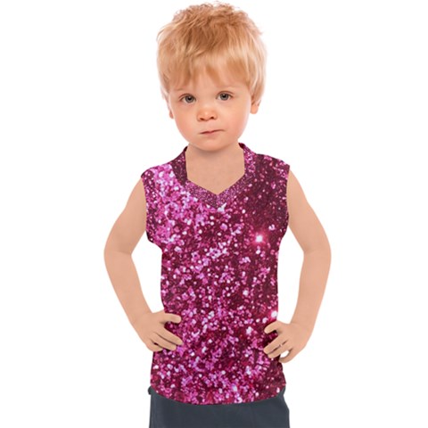 Pink Glitter Kids  Sport Tank Top by Amaryn4rt