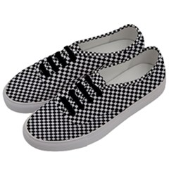 Black And White Checkerboard Background Board Checker Men s Classic Low Top Sneakers by Amaryn4rt