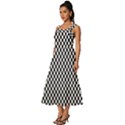 Space Patterns Square Neckline Tiered Midi Dress View2