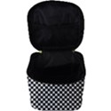 Black And White Checkerboard Background Board Checker Make Up Travel Bag (Big) View3