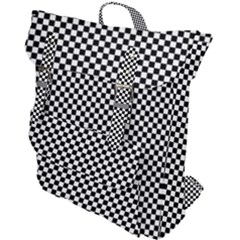 Black And White Checkerboard Background Board Checker Buckle Up Backpack by Amaryn4rt