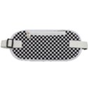 Black And White Checkerboard Background Board Checker Rounded Waist Pouch View1