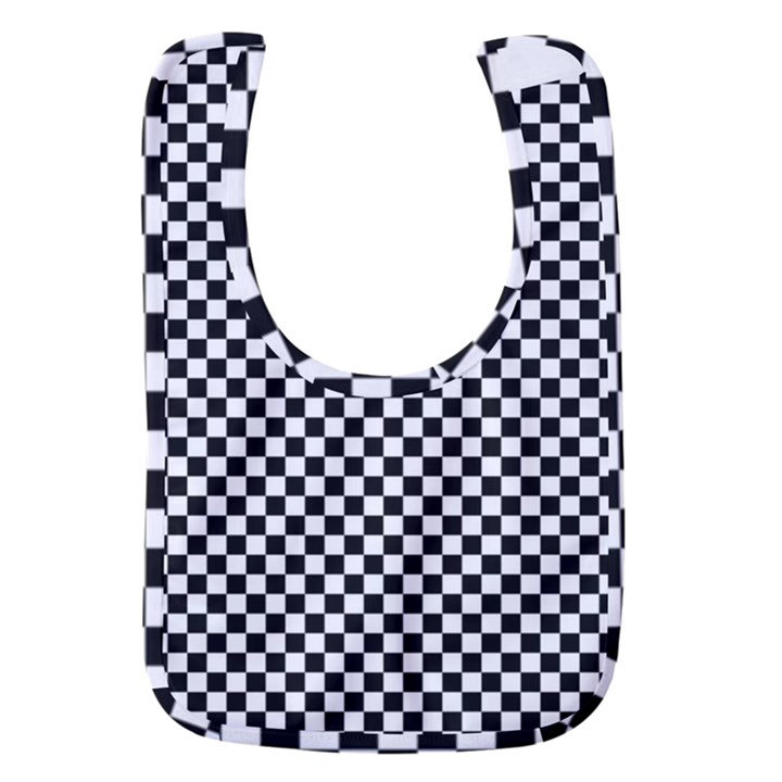 Black And White Checkerboard Background Board Checker Baby Bib