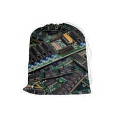 Computer Ram Tech - Drawstring Pouch (large) by Amaryn4rt