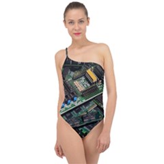 Computer Ram Tech - Classic One Shoulder Swimsuit by Amaryn4rt