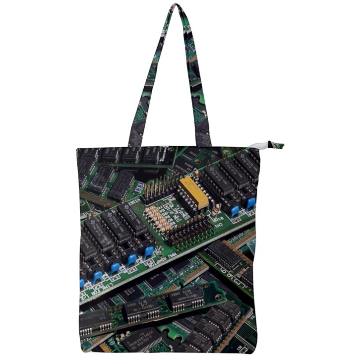 Computer Ram Tech - Double Zip Up Tote Bag