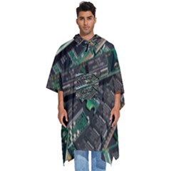 Computer Ram Tech - Men s Hooded Rain Ponchos by Amaryn4rt