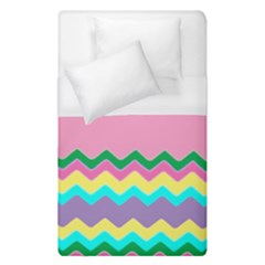 Easter Chevron Pattern Stripes Duvet Cover (single Size) by Amaryn4rt