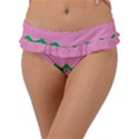 Easter Chevron Pattern Stripes Frill Bikini Bottoms View1