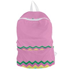 Easter Chevron Pattern Stripes Foldable Lightweight Backpack by Amaryn4rt