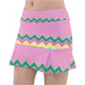 Easter Chevron Pattern Stripes Classic Tennis Skirt View1