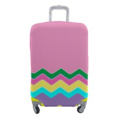 Easter Chevron Pattern Stripes Luggage Cover (small) by Amaryn4rt