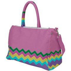 Easter Chevron Pattern Stripes Duffel Travel Bag by Amaryn4rt