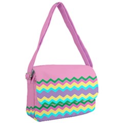 Easter Chevron Pattern Stripes Courier Bag by Amaryn4rt