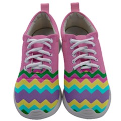 Easter Chevron Pattern Stripes Mens Athletic Shoes by Amaryn4rt