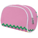 Easter Chevron Pattern Stripes Make Up Case (Medium) View2