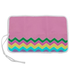 Easter Chevron Pattern Stripes Pen Storage Case (s) by Amaryn4rt