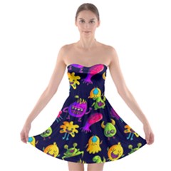 Space Patterns Strapless Bra Top Dress by Amaryn4rt