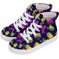 Space Patterns Kids  Hi-top Skate Sneakers by Amaryn4rt