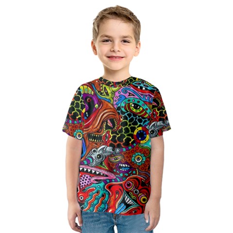 Vector Art Pattern - Kids  Sport Mesh T-shirt by Amaryn4rt