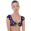 Space Patterns Cap Sleeve Ring Bikini Top View1