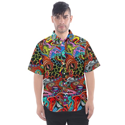 Vector Art Pattern - Men s Short Sleeve Shirt by Amaryn4rt