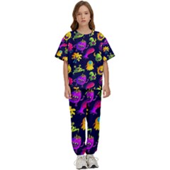 Space Patterns Kids  T-Shirt and Pants Sports Set