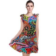 Vector Art Pattern - Tie Up Tunic Dress