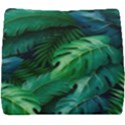 Tropical Green Leaves Background Seat Cushion View1