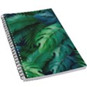 Tropical Green Leaves Background 5.5  x 8.5  Notebook View1