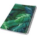 Tropical Green Leaves Background 5.5  x 8.5  Notebook View2